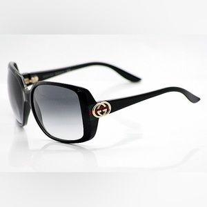 Black Gucci Sunglasses with Gold Accent